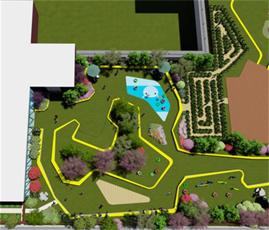 金诚集团屋顶花园设计案例效果图