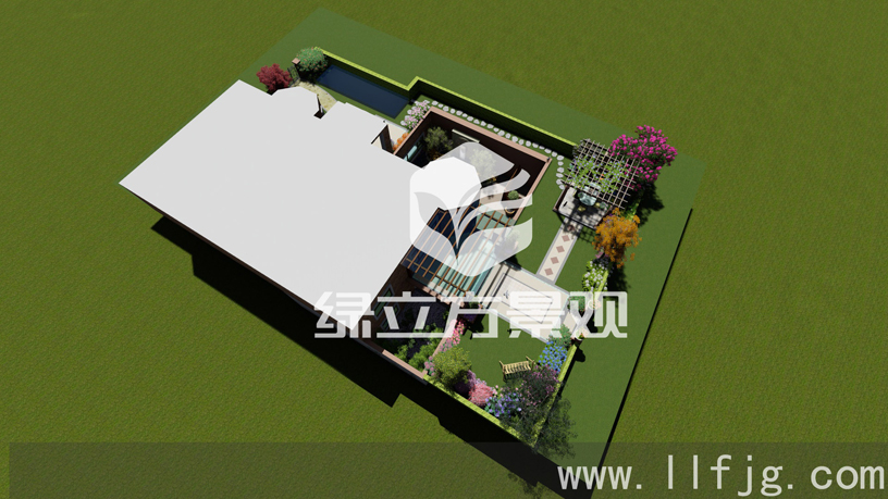 吴江廊桥水岸别墅庭院设计，庭院设计，吴江自建别墅花园设计案例效果图，吴江花园设计，吴江庭院设计，吴江自家花园设计，吴江自建别墅设计，吴江别墅景观设计，吴江花园养护