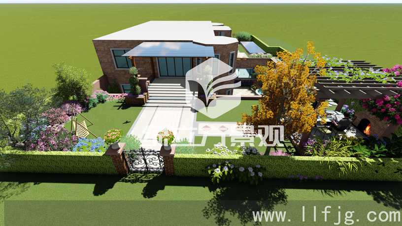 吴江廊桥水岸别墅庭院设计，庭院设计，吴江自建别墅花园设计案例效果图，吴江花园设计，吴江庭院设计，吴江自家花园设计，吴江自建别墅设计，吴江别墅景观设计，吴江花园养护