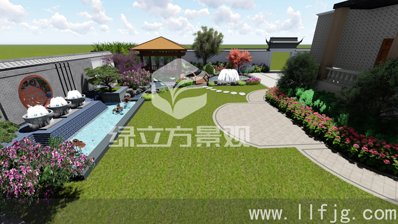 庭院设计，吴江自建别墅花园设计案例效果图，吴江花园设计，吴江庭院设计，吴江自家花园设计，吴江自建别墅设计，吴江别墅景观设计，吴江花园养护 