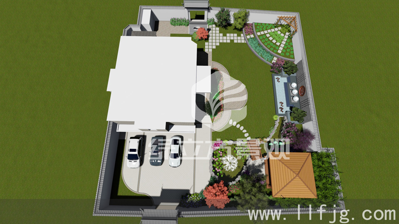 庭院设计，吴江自建别墅花园设计案例效果图，吴江花园设计，吴江庭院设计，吴江自家花园设计，吴江自建别墅设计，吴江别墅景观设计，吴江花园养护 